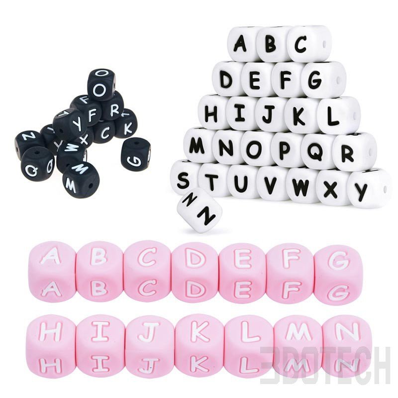 Silicone Letter Beads - Alphabet Beads for Teething & DIY | OEM