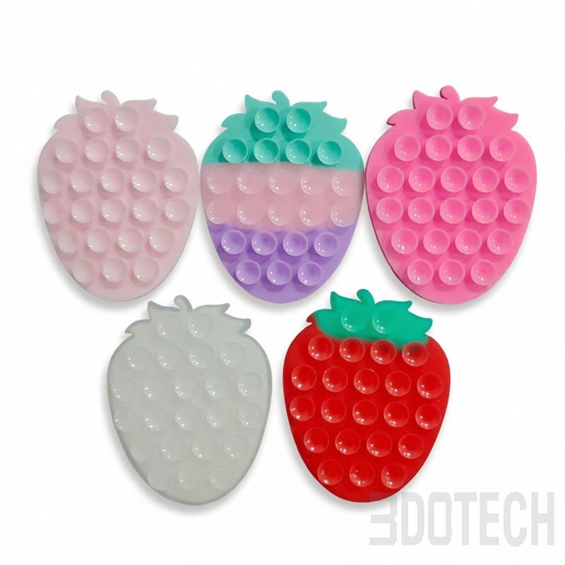 Strawberry Silicone Suction Phone Mount Grip | 3DOTECH