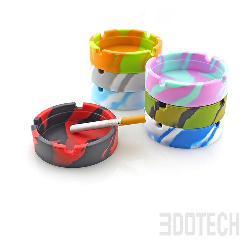 Premium Round Silicone Ashtray 24 Colors | 3DOTECH